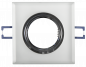 Preview: Einbaurahmen McShine Kristallglas eckig, Milchglas, 90x90mm