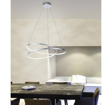 Paul Neuhaus LED- Pendelleuchte Geometrisch Silber