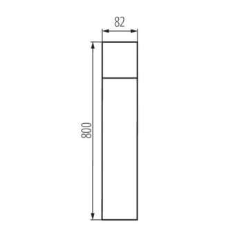 Preview: Außenleuchte für austauschbares Leuchtmittel VADRA 80