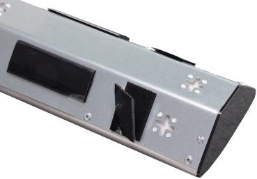 Preview: 4-fach Steckdosenblock Edelstahl 90° für Eck- &  Aufbaumontage