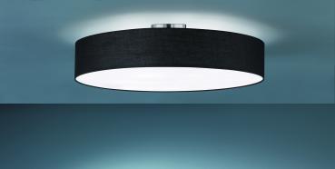 Preview: TRIO Deckenleuchte HOTEL Stoff schwarz-Copy