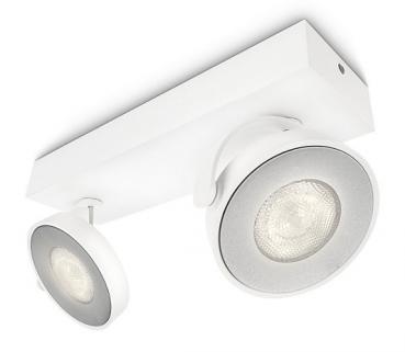 Preview: Philips Lighting myLiving LED-2er-Spot Clockwork weiß oder aluminium
