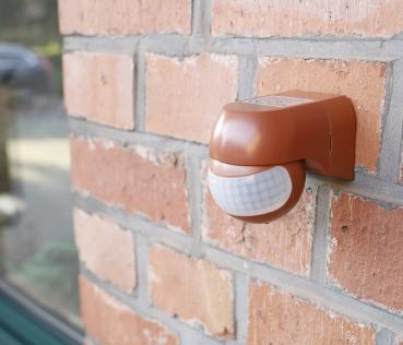 Preview: Aufputz Bewegungsmelder "CBM-Slim" 180° LED geeignet, IP44, 1-800W, ziegelrot