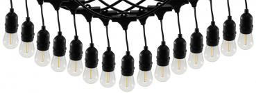 Preview: Biergarten-Lichterkette "CT-BGL 15" 1,5 + 12,5m, 15x Filamentlampe 0,8W