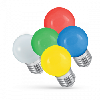 Biergarten Lichterkette Deko LED E27 kleine Birne 1W verschiedene Farben