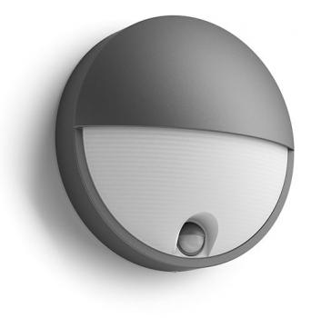Preview: Philips Lighting myGarden LED-Wandleuchte Capricorn anthrazit/hellgrau mit Bewegungssensor