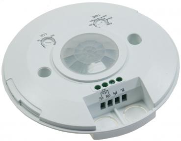 Preview: Decken-Bewegungsmelder "CBM-Flat" 360° LED geeignet, 6m Detektion, 2000W, weiß