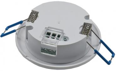 Preview: Decken-Einbau-Bewegungsmelder 360° FLAT LED geeignet, 8m Detektion, weiß,80x30mm