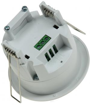 Preview: Decken-Einbau-Bewegungsmelder 360° HF LED geeignet, 8m Detektion, weiß