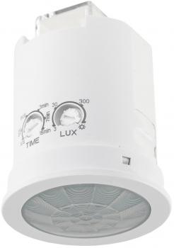 Decken Einbau Bewegungsmelder 360° "M50" LED geeignet, 6m Detektion, weiß,50x63mm