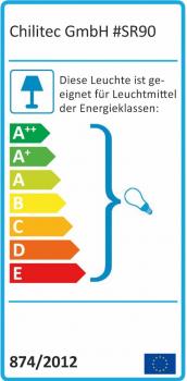 Preview: Decken-Einbaustrahler "SR90" weiß schwenkbar, Ø98mm, für 50mm Lampen