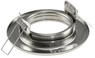 Preview: Decken-Einbaustrahler "SR90" chrom-matt schwenkbar, Ø 88mm, für 50mm Lampen