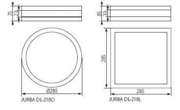Preview: Deckenaufbauleuchte mit 2 x E27 Sockel IP44 Rund