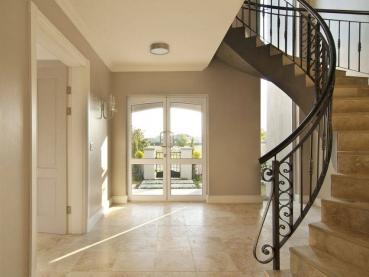 Preview: Deckenleuchte aus Echtholz Ø475mm mit 3x E27 Fassung in Weiß/Beige