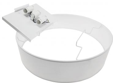 Preview: Deckenleuchte mit Textilschirm weiß ØxH 40x10cm, für 3x E14 Lampe