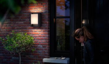 Preview: Philips Lighting myGarden Wandleuchte Arbour anthrazit 6W mit oder ohne Bewegungsmelder
