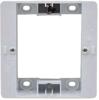 DELPHI Aufputz-Rahmen, weiß 80x80x45mm, mit Montagebohrung
