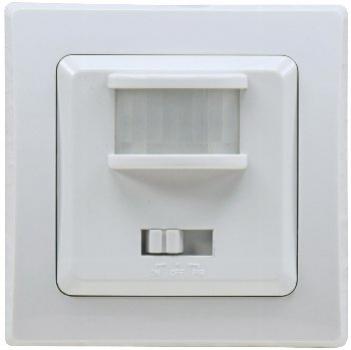 DELPHI Bewegungsmelder 160°, UP, weiß 250V~, 400W, inkl. Rahmen, LED geeignet