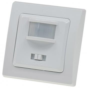 Preview: DELPHI Bewegungsmelder 160°, UP, weiß 250V~, 400W, inkl. Rahmen, LED geeignet