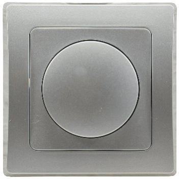 DELPHI Dimmer für LED Lampen 250V~/ 3-60W, inkl. Rahmen, UP, silber