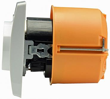 Preview: DELPHI Schutzkontakt-Steckdose, weiß 250V~/ 16A, UP, 2x USB Buchse je 5V/1A