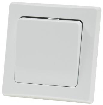 Preview: DELPHI Wechsel-Schalter 250V~/ 10A, inkl. Rahmen, UP, weiß