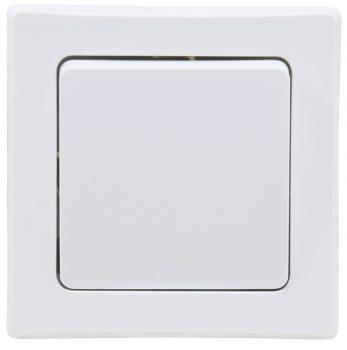 Preview: DELPHI Wechsel-Schalter 250V~/ 10A, inkl. Rahmen, UP, weiß