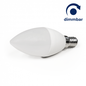 Dimmbare E14 LED Kerzenlampe, 5W, 350lm, 160°, 3000K, warmweiß, dimmbar