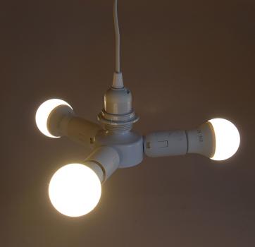 Preview: E27-Fassung "Triple", 3-fach Adapter auf 3x E27-Schraubfassungen