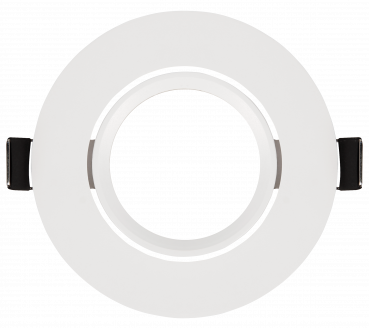 Preview: Einbaurahmen McShine DL-475 rund, Ø90mm, schwenkbar, weiß