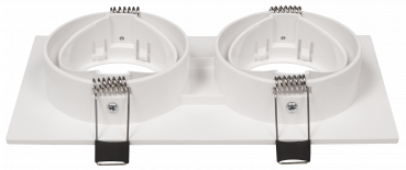 Preview: Einbaurahmen McShine DL-482 eckig, 2-fach, 173x93mm, schwenkbar, weiß