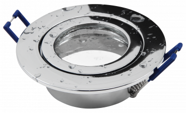 Einbaurahmen McShine DL-54 rund, Clip-Verschluss, IP44, Chrom