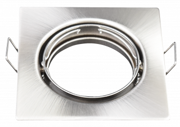 Einbaurahmen McShine ER-81 Edelstahl gebürstet, 81x81mm, schwenkbar