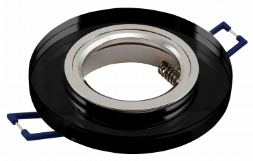 Einbaurahmen McShine Kristallglas rund, schwarz, Ø90mm