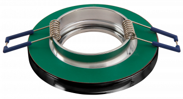 Preview: Einbaurahmen McShine Kristallglas rund, schwarz, Ø90mm