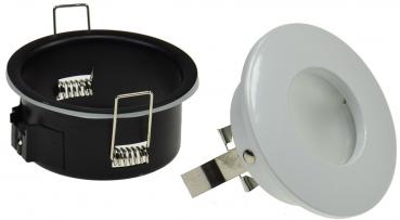 Preview: Einbaustrahler "FRR-84", rund, weiß IP44, mattes Frontglas