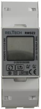 Preview: Energiekostenzähler DIN Trägerschiene 1-phasig 10A,176-276V,2TE LCD beleuchtet