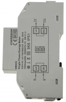 Preview: Energiekostenzähler DIN Trägerschiene 1-phasig 10A,176-276V,2TE LCD beleuchtet