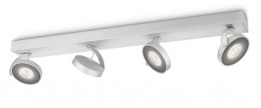 Preview: Philips Lighting myLiving LED-4er-Spot Clockwork weiß oder aluminium