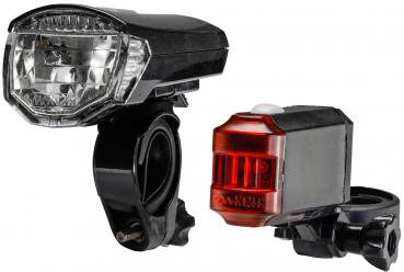 Preview: Fahrrad LED-Beleuchtungsset "CFL 60 pro" 60Lux, StVZO zugelassen, Lithium-Akku