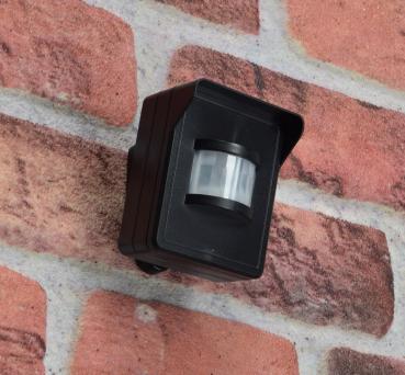 Preview: Funk-Bewegungsmelder für "Pilota Casa" IP44, 90°/8m PIR, schwarz, Aufputz