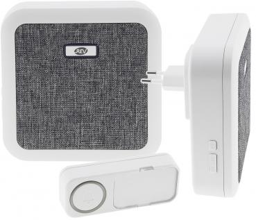 Funk Türklingel "Orchestra" Steckdosenv. bis 150m, 52 Melodien, Taster IP55