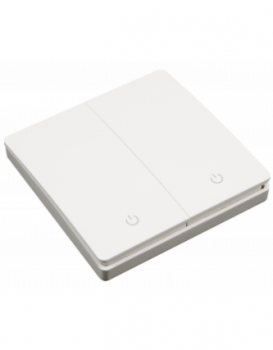 Funk-Wandtaster McPower "Kinetic" 2-fach, Funktion ohne Batterie, max. 200m