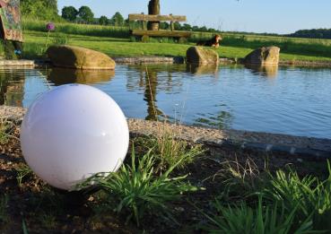 Preview: Garten Kugelleuchte Erdspieß "CT-GL30cm" IP44, 230V, 1,5m Kabel, E27 Fassung