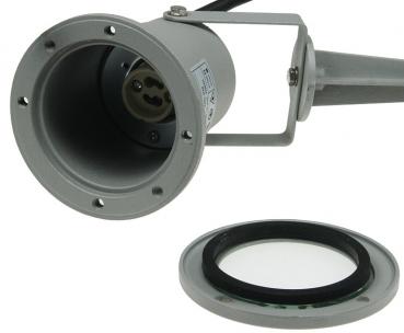 Preview: Gartenleuchte "CT-GS10", silbergrau 230V, 1,5m Kabel+Erdspieß, GU10 Fassung