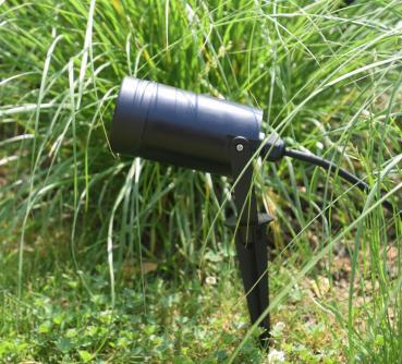 Preview: Gartenleuchte "KGL-110", schwarz 1,5m Kabel+Stecker, GU10-Sockel, IP44