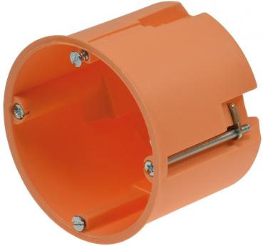 Preview: Hohlwanddose Ø 68 x 60mm inkl. Geräteschrauben, orange