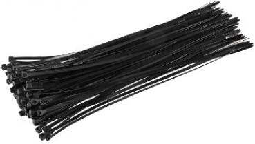 Kabelbinder 370mm x 4,8mm, schwarz 100er Pack, hohe Zugkraft, UV fest