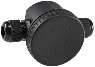 Kabelverbinderdose, 2 Anschlüsse, IP66 12V bis 230V, wasserdicht