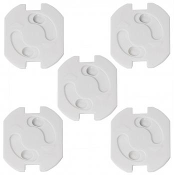 Preview: Kinderschutz für Steckdosen mit Drehmechanik, 5er-Set